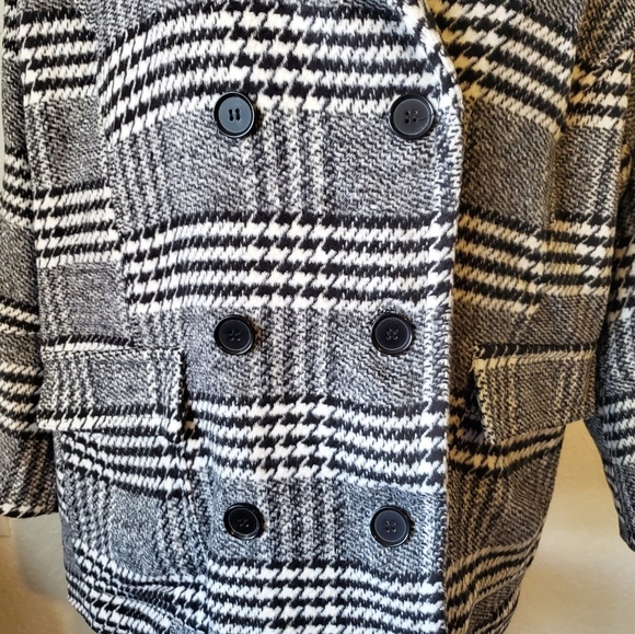 MAXWELL ◇ FAUX WOOL PLAID PEACOAT ◇ NWT - Picture 3 of 8